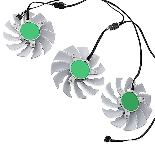 T129215SU 87mm 12V 0.50A 4 Pin Graphics Card Cooling Fan Replacement for GIGABYTE RTX 3070ti 3080 3080ti 3090 Vision OC Video Card Cooler Fans (3PC)