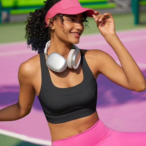 Image of High Impact Sports Bras for Women Running Bra Workout Bra U Back Sports Bra Scoop Neck Padded