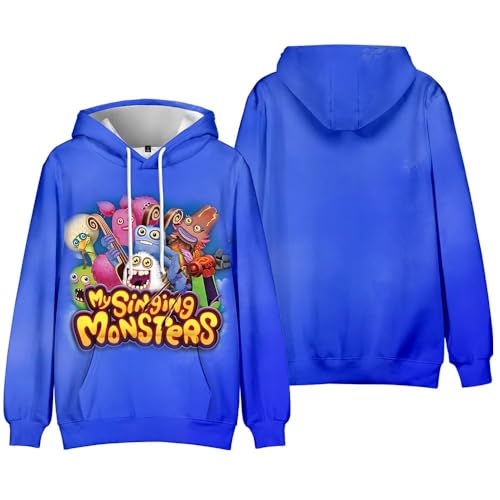 Wulachaka Felpa con cappuccio digitale con stampa 3D di My Singing Monsters, con tasca, regalo per studenti, ragazze e ragazzi, Tipo 6., 120 cm
