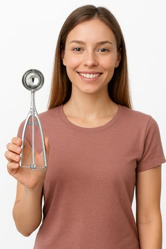Inox 4 Cm Dondurma Kaşığı, Karpuz Kurabiye Köfte Helva Porsiyonlama 722039 Gri