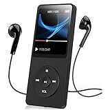 Bluetooth 5.0付きMP3 MP4プレーヤー、1.77インチLCDデジタルHiFiロスレス音楽プレーヤー、FMラジオ、レコーダー、電子ブック、HDスピーカーをサポート、子供用スポーツ用 (メモリーカードなし)