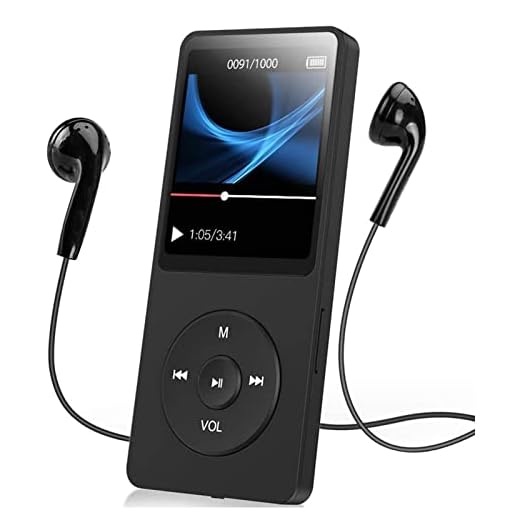 Lecteur MP3 avec Bluetooth 5.0, Lecteur de Musique Numérique Portable sans Perte MP3 MP4, écran 1,77 Pouces, Enregistreur Vocal, Lecteur de Musique HiFi Portable avec Radio FM (avec Carte mémoire 8G)