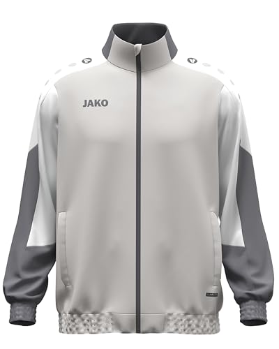 JAKO Unisex Webjacke Dynamic, hellgrau/weiß/grau, XL – Ansicht 1