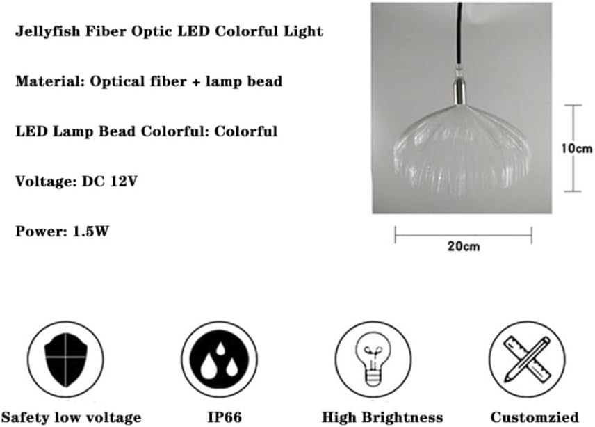 12V LED Fiber Optic Lights Cherry Flower Ceiling Trees Spider Chandeliers 1.2M for Party Hotel Christmas Decoration Indoor Outdoor 10pcs Jellyfishs