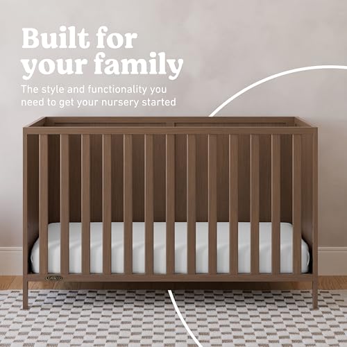 Graco Theo 3-in-1 Convertible Baby Crib, Hazelnut - image 2