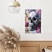 Vextrovia Colorful Floral Skull Metal Tin Signs. Bold Artistic Wall Art Poster For Alternative Lifestyle Fans. For Living Room, Studio,Eye-Catching Wall Decor To Add Dramatic Flair 8x12inch