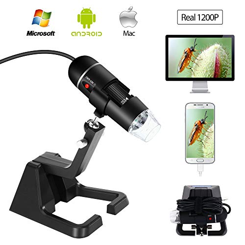 NewXY USB microscope, Digital microscope with foldable stand,Real 2MP Sensor 25X to 600X 8 LED USB Digital Handheld microscope,Compatible with Windows xp/vista/7/8/10 Android Mac Linux (N0001)