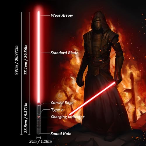 Image of JVMU Lightsaber Rechargeable Cosplay RGB 2 pcs, connectable 2-in-1 Lightsaber 7 RGB Color Advanced Alloy hilt Lightsaber, with 3 Sound Modes, Halloween Easter Christmas Decoration (Black)