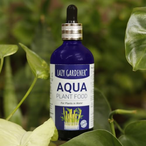 Lazy Gardener Aqua Plant Food | Organic Liquid Fertilizer for Lucky Bamboo, Money Plant & Indoor Water Plants | Fertilizer for Plants Rooting in Water (30ml)