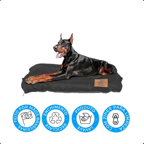 Cama Pet Impermeável Colchonete Fun 60x90 GG - Cachorro Grande, Resistente, Lavável e Capa Removível