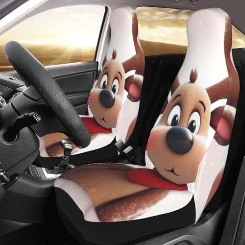 Housses de siège auto renne de Noël imperméables pour protéger vos sièges avant