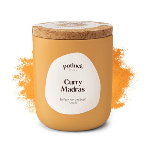 Potluck | Curry Madras | Gewürzzubereitung im Keramiktopf | 60g | Vegan, glutenfrei und mit...