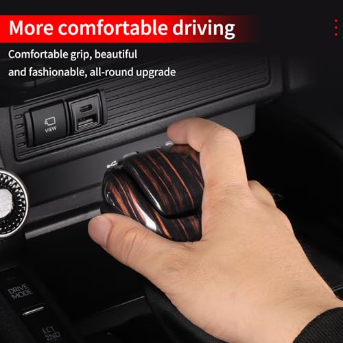 Gearbox Shift Lever Stickers for 2024 2025 Toyota Land Cruiser 250 1958 Prado Lc250 J250 Gear Knob Decoration Interior Modification Accessories (Wood Grain Color)