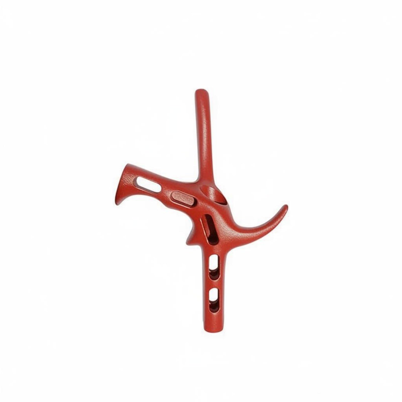 Manico Leggero Cavo da Scherma Lega di Magnesio e Alluminio Sciabola Giocattolo Sicura Struttura Cava Attrezzatura Sportiva per Gara , Rosso , Adulto Mano Destra M