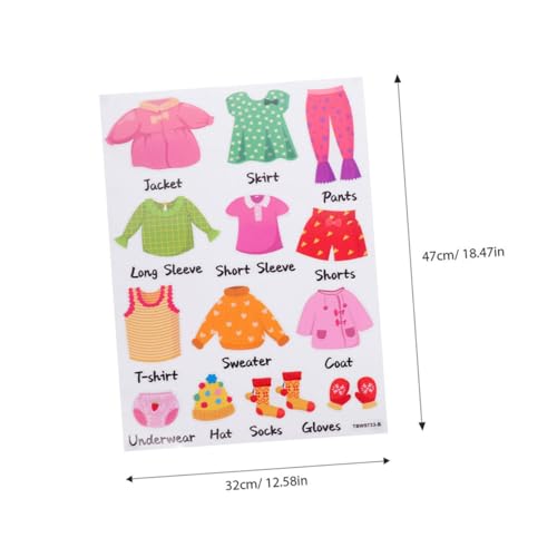 Étiquettes de classification de vêtements pour armoire et stickers décoratifs de tri - 8