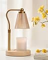 HONGZZI Candle Warmer Lamp with Timer, Dimmer, Adjustable Height, 2 Replacement Bulbs, Electric Candle Warmer for Jar Candles, Decorative Candle Lamps (Gold)
