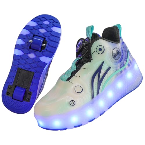 Chaussures à roulettes pour s'amuser au carnaval et fêtes d'enfants en bleu