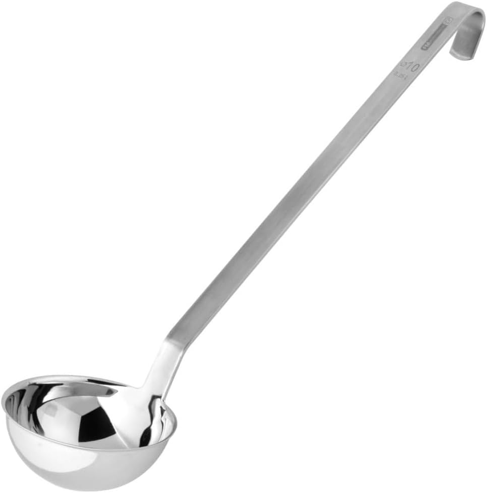 XL Ladle 43cm Stainless Steel Kitchen Utensil Durable & Elegant Soup Ladle (Color : Silver) Quantity: 1 Piece