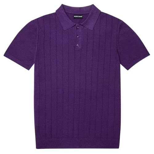 Camiseta polo informal para hombre Barry.Wang, tejido acanalado, manga corta, botones, ideal para verano, playa, vacaciones, golf y ocasiones casuales miniatura 6
