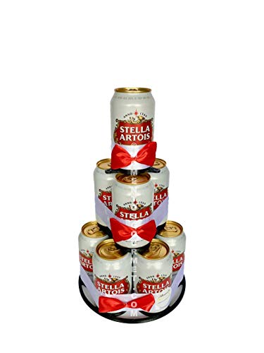 Regalos Gourmet. Tarta de latas de cerveza Stella Artois