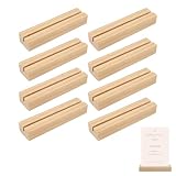 Multiusos para todas las ocasiones: adecuado para restaurantes, bodas, fiestas, oficinas y hogar. Perfecto como elemento decorativo en ocasiones especiales o como herramienta práctica para mensajes diarios. Soporte para tarjetas de menú, soporte para fotos de madera, soporte para tarjetas postales de madera.