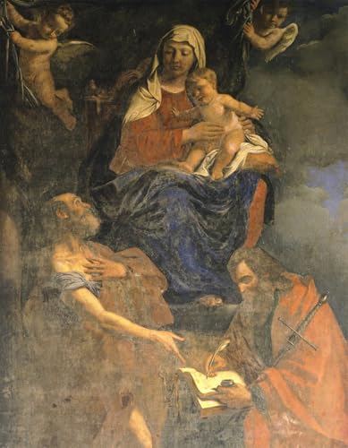 Cuadro Pintura Murales Decor Dama Niño Santos Guercino Lienzo 60x90