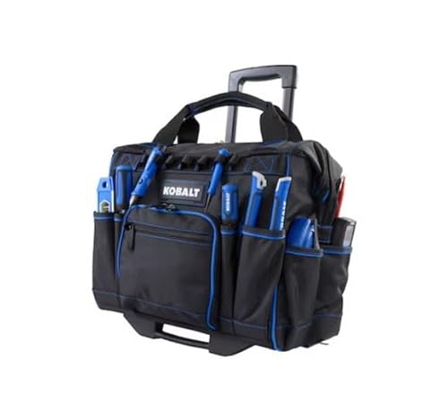 K.balt Blue Polyester 16-in W x 10.83-in D x 14.17-in L Zippered Rolling Tool bag