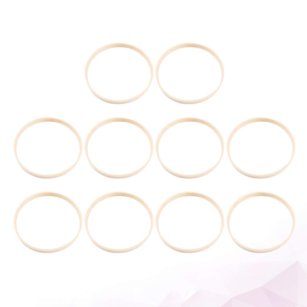 Wakauto 10pcs Wall Hanging Decor Wedding Decoration Wooden Floral Hoop Ring Frame lace Decorative Material
