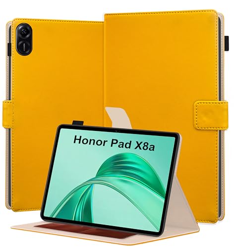 Image of TGK Flip Case Cover for Honor Pad X8a 11 inch Tablet with Stylus Holder (Yellow)