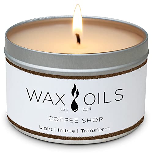 Wax & Oils Soy Aromatherapy Candle Coffee Shop 8oz