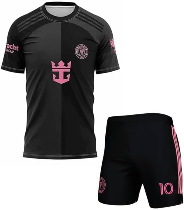 RJM Messi 10 Football Jersey Tshirt 2024 with Printed Shorts for (Men,Kids & Boys)