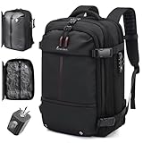 FABIEN CHERON Mochila de viaje con sistema de aspiradora, Negro, 60L (External Air Pump), Mochilas de viaje