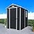 4 x 6FT Plastic Outdoor Storage Shed with Floor, Resin Shed with Window and Lockable Door, Waterproof Tool Storage for Garden, Backyard, Patio, Tool Storage, Black