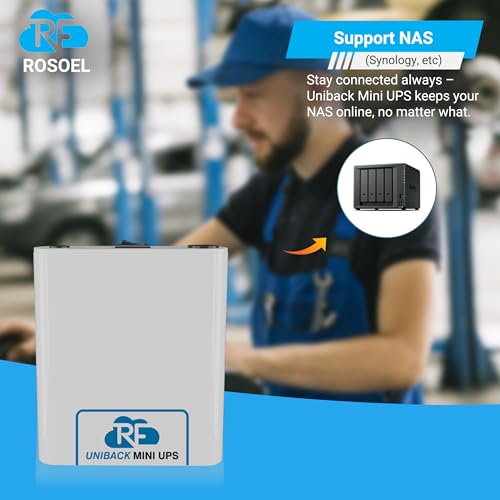 Image of Uniback Mini UPS for 12V WiFi Router Broadband Modem | Backup Upto 4 Hours | WiFi UPS Power Backup During Power Cuts | UPS Broadband Modem | Current Surge & Deep Discharge Protection | White
