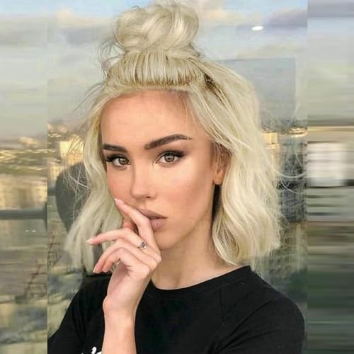 Perruque courte lace front afro synthétique 35cm pour femme noire
