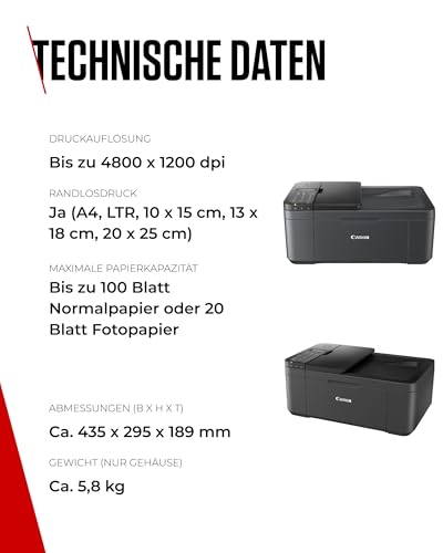 Canon PIXMA TR4755i WLAN Tintenstrahl-Multifunktionsdrucker | Duplex | Fax – Ansicht 7