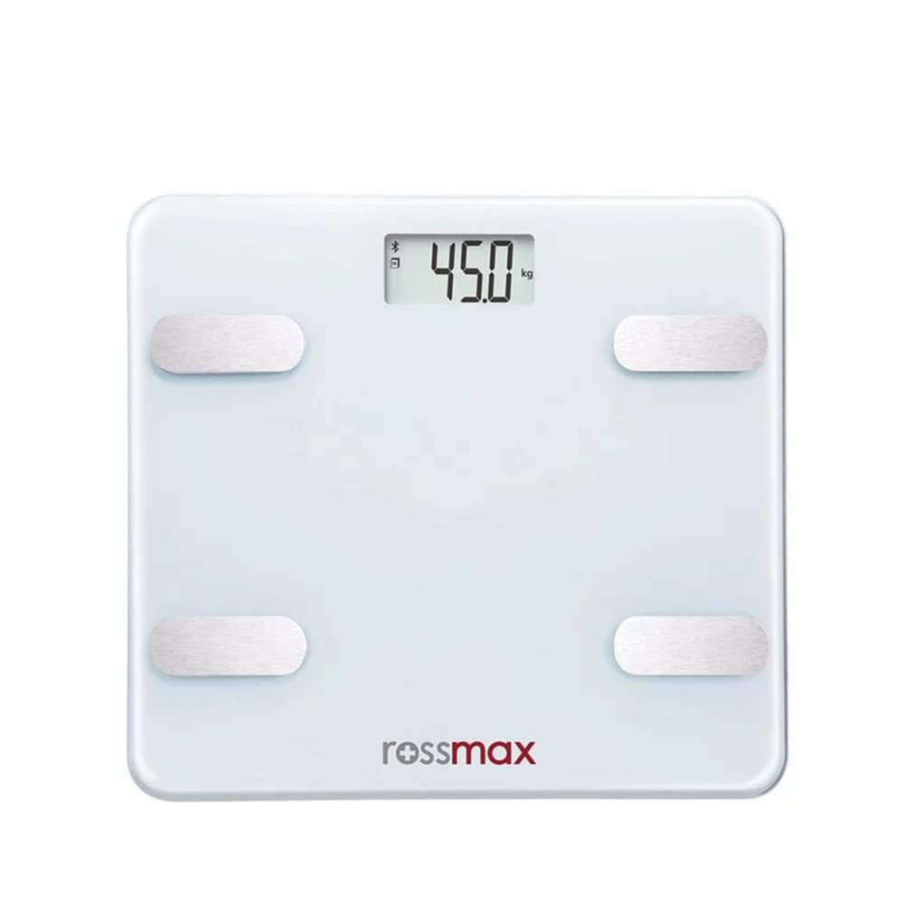 Rossmax WF262 Smart Bilancia Persone - Con Analisi Estesa Del Corpo Con Percentuale Grasso - BMI - BMR - Massa muscolare - Bluetooth - App per smartphone - Memoria
