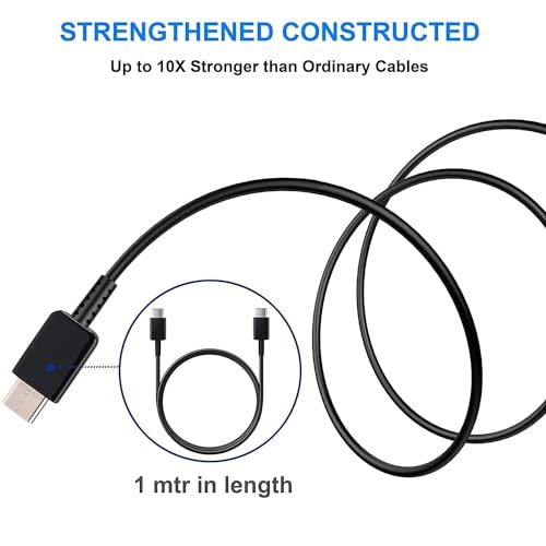 Image of 45 Watt Charger Compatible with Samsng S24 Ultra / S24 Plus / S24 Fast Charger 45w Type-C Super Fast Charging with Type C Cable for S24, S24 Plus, S24 Ultra-Black (CXZ50)