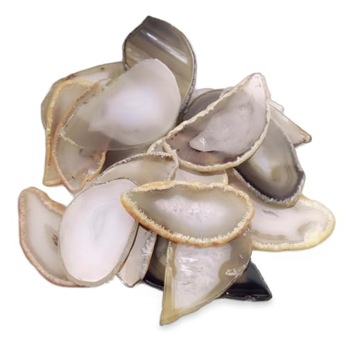 Sisamn 15pcs Natural Polished Agate...