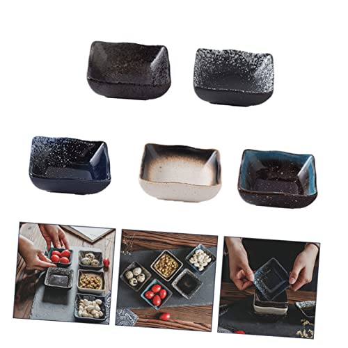 Set de platos de cerámica estilo japonés para sushi miniatura 4