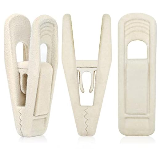 TOFIIGREM Velvet Hanger Clips for Velvet Hangers - 20 PCS Beige Non-Slip Velvet Clip for Skirt Hanger, Strong Flocking Clips Fit for Ivory Velvet Hangers