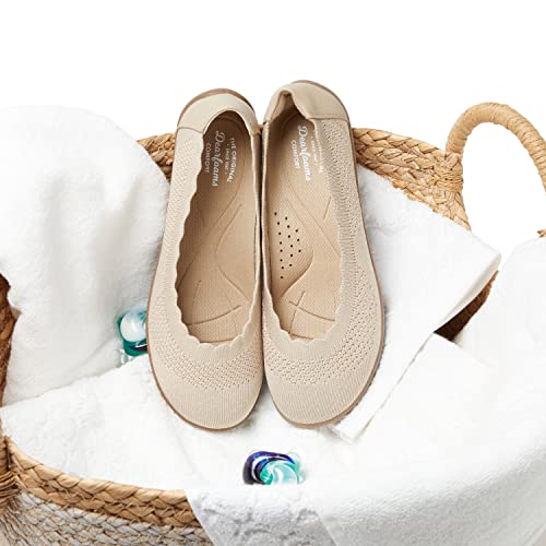 Dearfoams Women's Original Comfort Misty Flat Ballet, Latte, 8.5 #TOP5