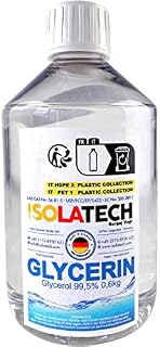 ISOLATECH Gliceryna, 99,5% wegański, glicerol roślinny, przezroczysty, 500 ml