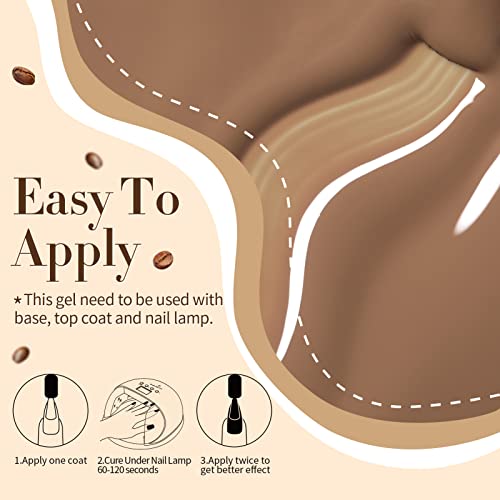 Born Pretty UV Nagellack Braun - Hautton Nude Herbst Winter Gel Nagellack Geröstete Kastanien Schokoladenkollektion UV Lack Neutral Beige Khaki Maniküre und Nagelkunst DIY zu Hause