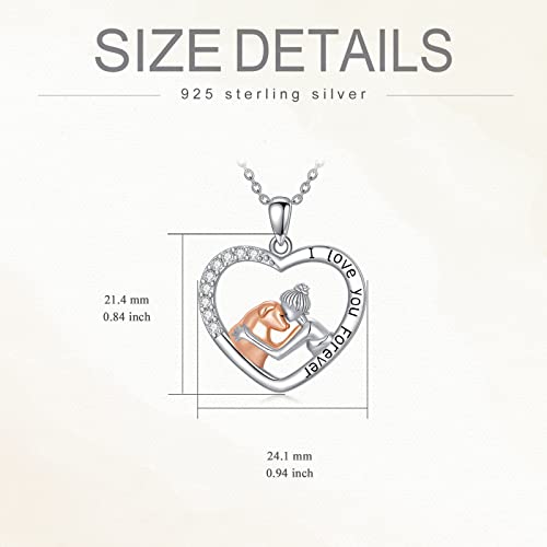 Proess Dog Necklace For Women Sterling Silver Love Heart Dog Pendant Necklaces Dog Jewelry Gifts For Women Dog Lovers Birthday Christmas Gifts #TOP3