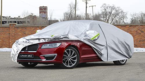 Image of Kaugung 6 Layers Car Cover Custom Fit Lincoln MKZ Sedan from 2006 to 2025, Waterproof All Weather Resistant Outdoor Indoor Sun Rain Dust Snow Protection. (USA Warehouse, Within 3-7 Days)