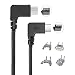 RCstyle 90 Degree Micro USB to Type-c OTG Data Cable Right Angle Connector Cord Compatible with DJI Spark, Mavic Pro, Platinum, Air, 2 Pro, Zoom Remote Controller Accessories 1FT