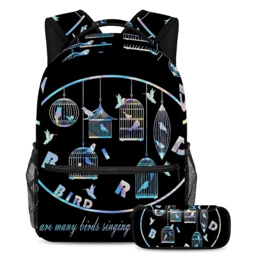 Sac à dos éléphant doré avec trousse école multicolore pour ado