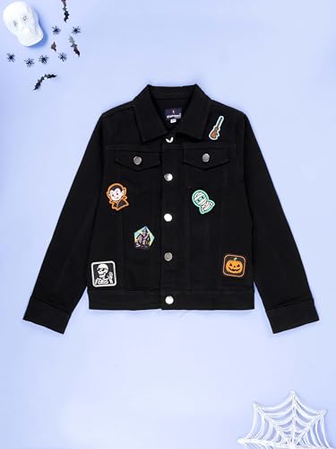 Image of KiddoPanti Boys Denim Jacket | Cotton Poly Blend with Spandex | Washed Denim, Full Sleeve | Button Closure & Front Flap Pockets | Collared Neck