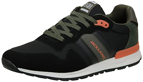 Mocasines hombre JACK & JONES Jfwraymond de cuero legítimo en color negro 4